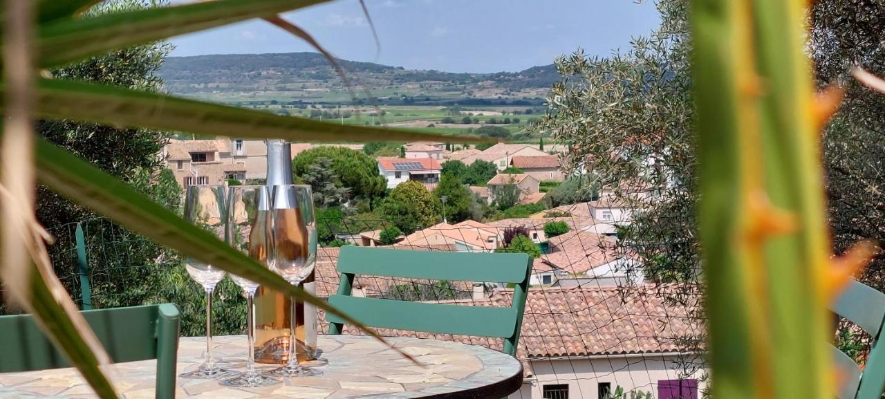 Beautiful Villa With A Stunning View Roujan Exterior foto